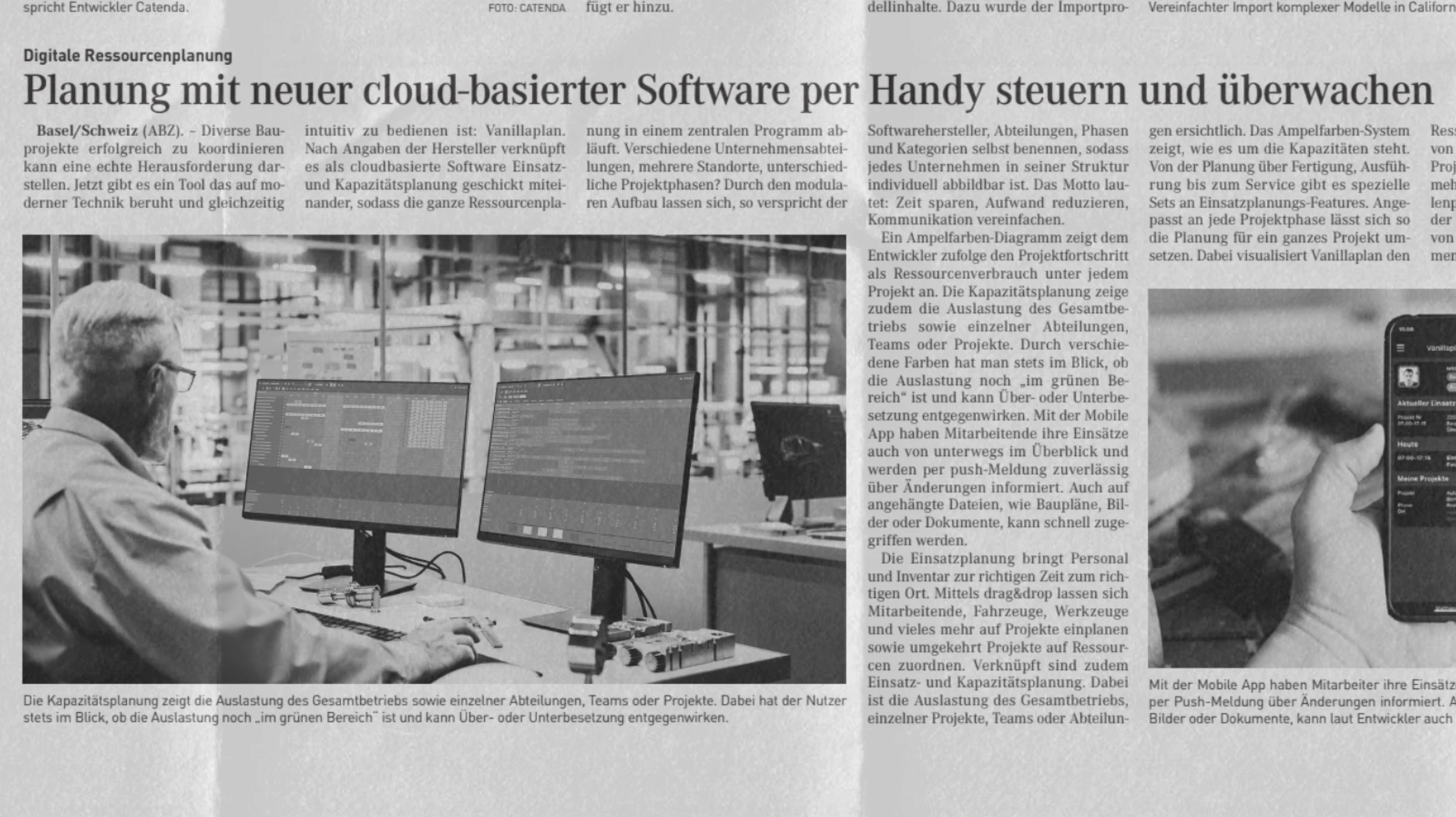 Ritaglio di giornale dell'Allgemeine Bauzeitung